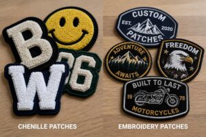 Chenille Patches vs Embroidery Patches